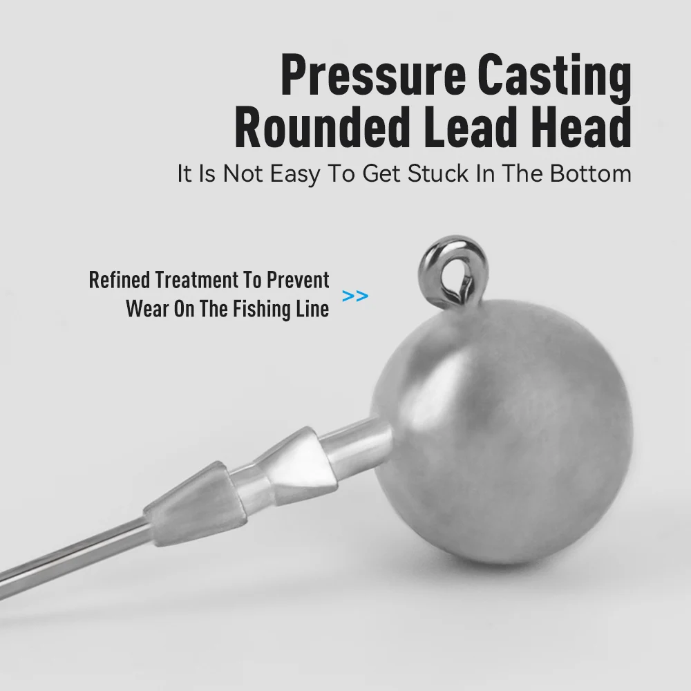 Kingdom-anzuelo de pesca con cabeza de plomo, cebo suave, plomo Triangular con púas, 3,5g, 5g, 7g, 10g, 14g, anzuelo individual de pesca con cabeza - imagen 4