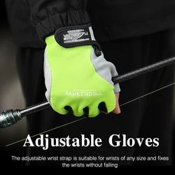 TSURINOYA dedos completos 3 dedos de corte guantes de pesca primavera otoño deporte pesca ciclismo escalada Fitness guantes protectores