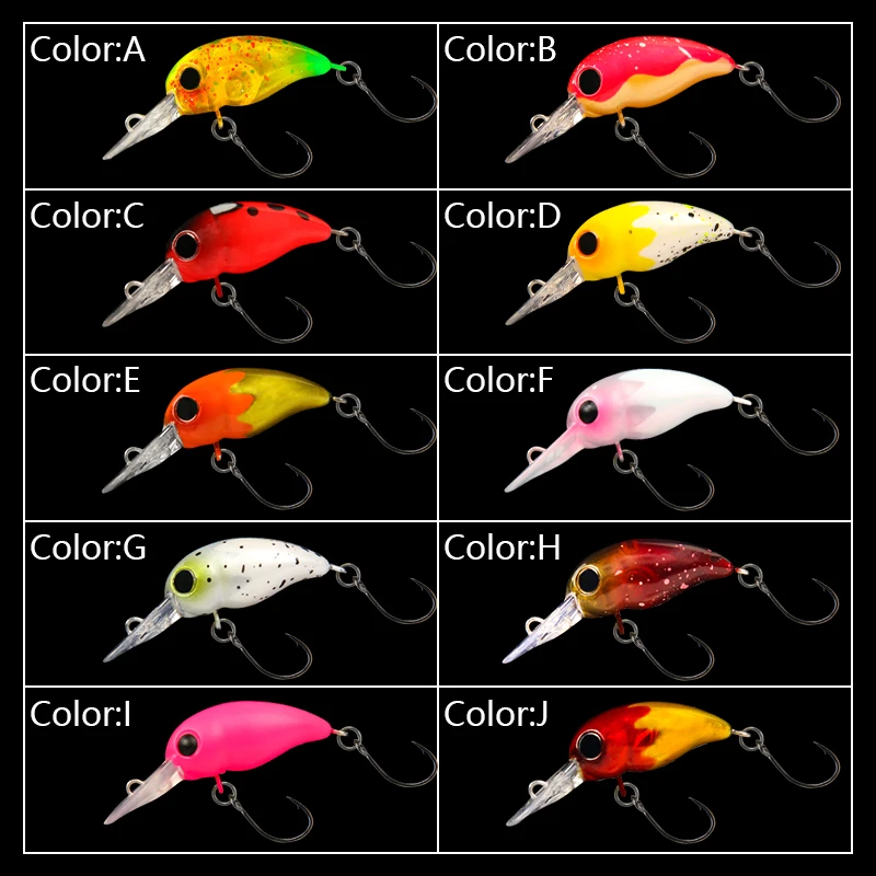 LETOYO huevo manivela cebo 2,6/4,2g señuelo flotante cebo Artificial Wobbler Crankbait cebo duro lubina señuelo perca cebo área trucha señuelo - imagen 5
