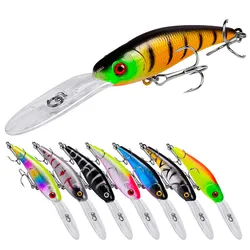Señuelo swimbait hundido con anzuelo triple para lubina y Walleye
