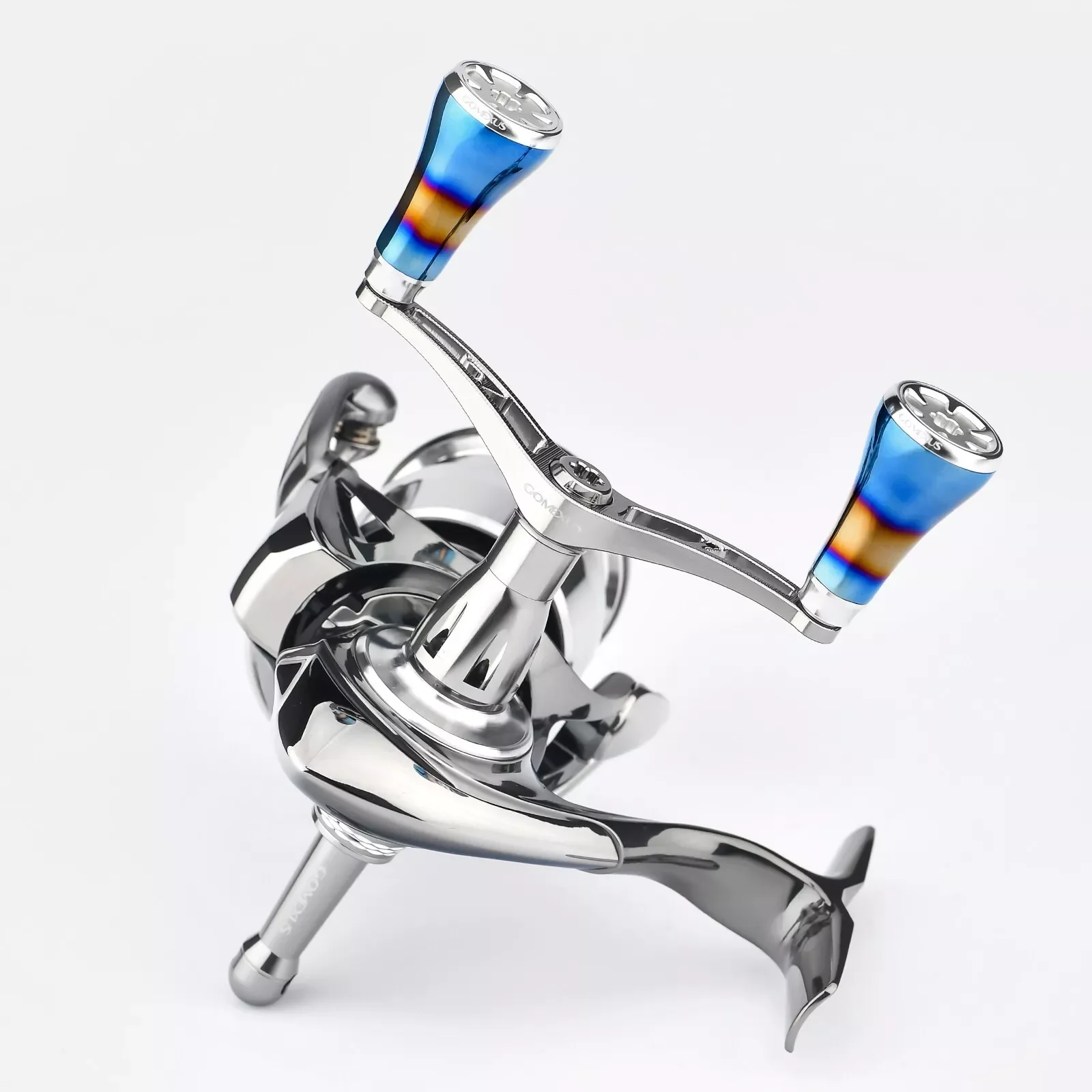 Gomexus doble mango Eging para Daiwa Exist Certate Morethan Luvias carrete giratorio balístico mango de sintonización de 98mm y soporte de carrete - imagen 2