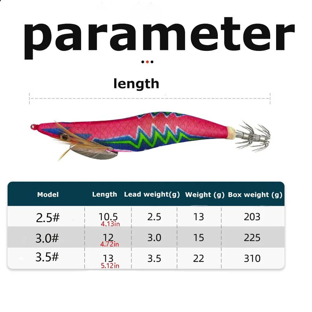 Cebo de camarón de madera brillante, señuelo de calamar, productos de pesca, cebos falsos, suministros de pesca, nuevo Kit de cebo Artificial delineador fácil - imagen 2