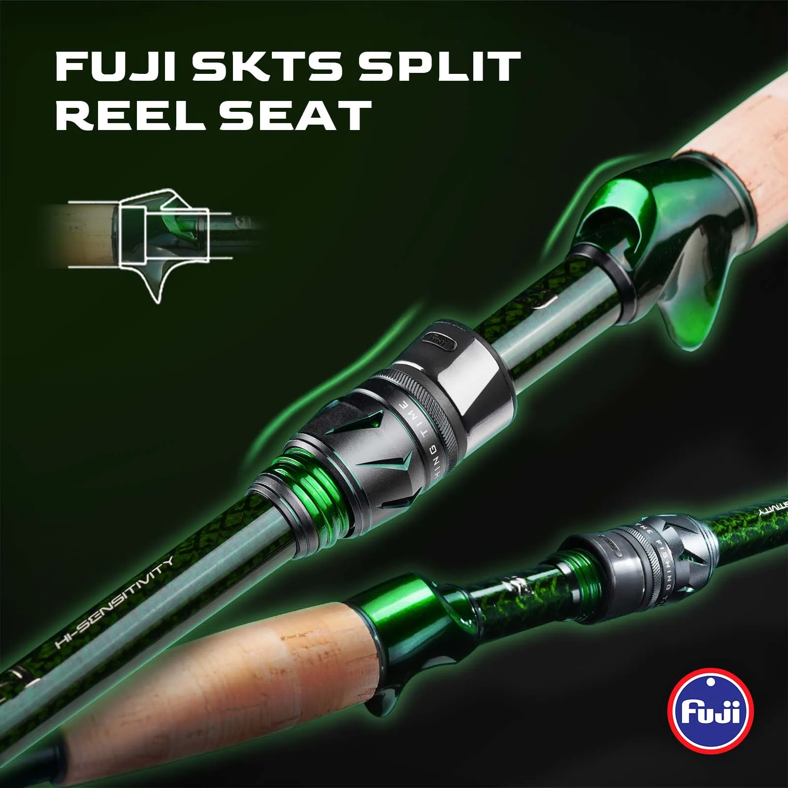 HANDING Poison FUJI®SIC-Guías de anillo, caña de pescar giratoria, H/XH, Toray giratorio®Espacios en blanco de carbono de 40 toneladas, XF Action, pesca de carbono - imagen 4