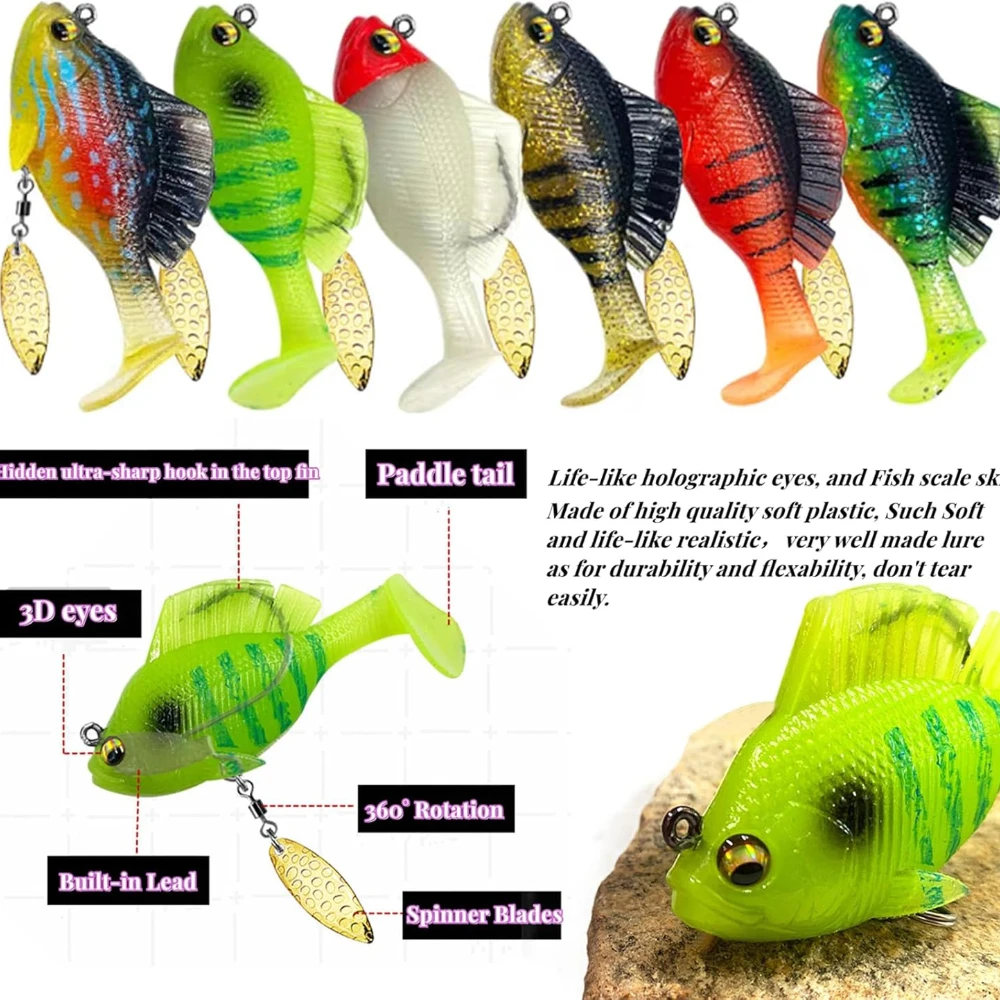10g 14g Jig Head cebo suave cola de paleta Swimbait señuelo Artificial Señuelos de pesca de agua salada Wobblers para lubina perca cebo deslizante - imagen 2