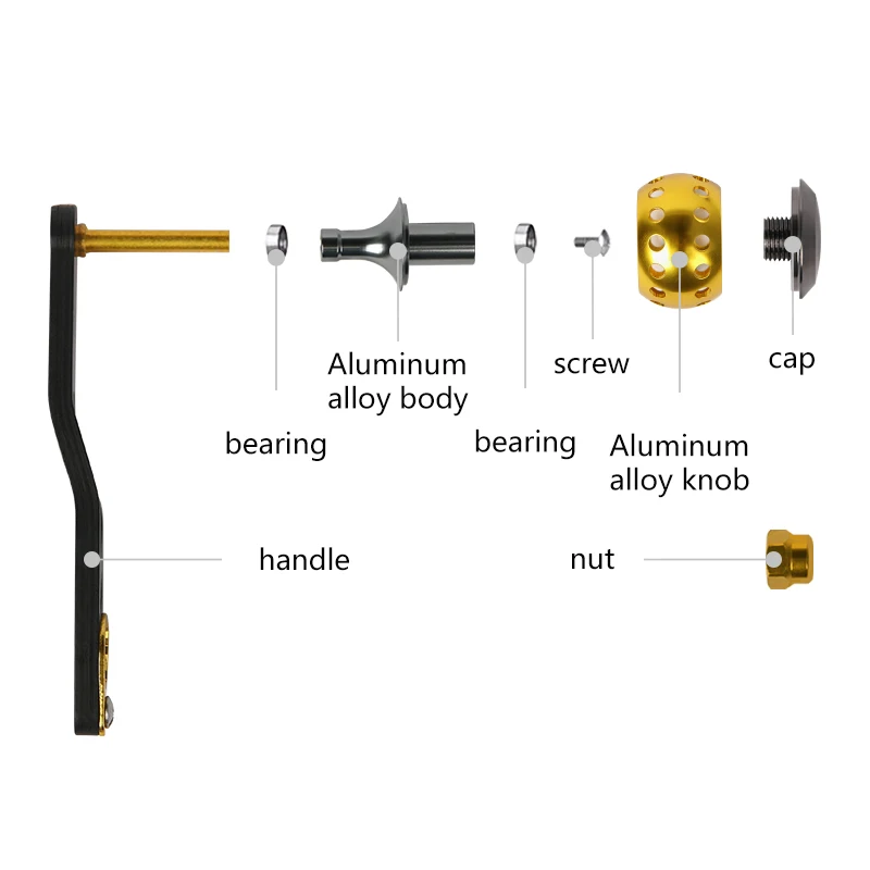 LETOYO-mango de carrete de fibra de carbono, perilla de carrete de baitcasting para daiwa kastking ryobi rapala PENN Abu Garcia, accesorios de carretes de pesca - imagen 5