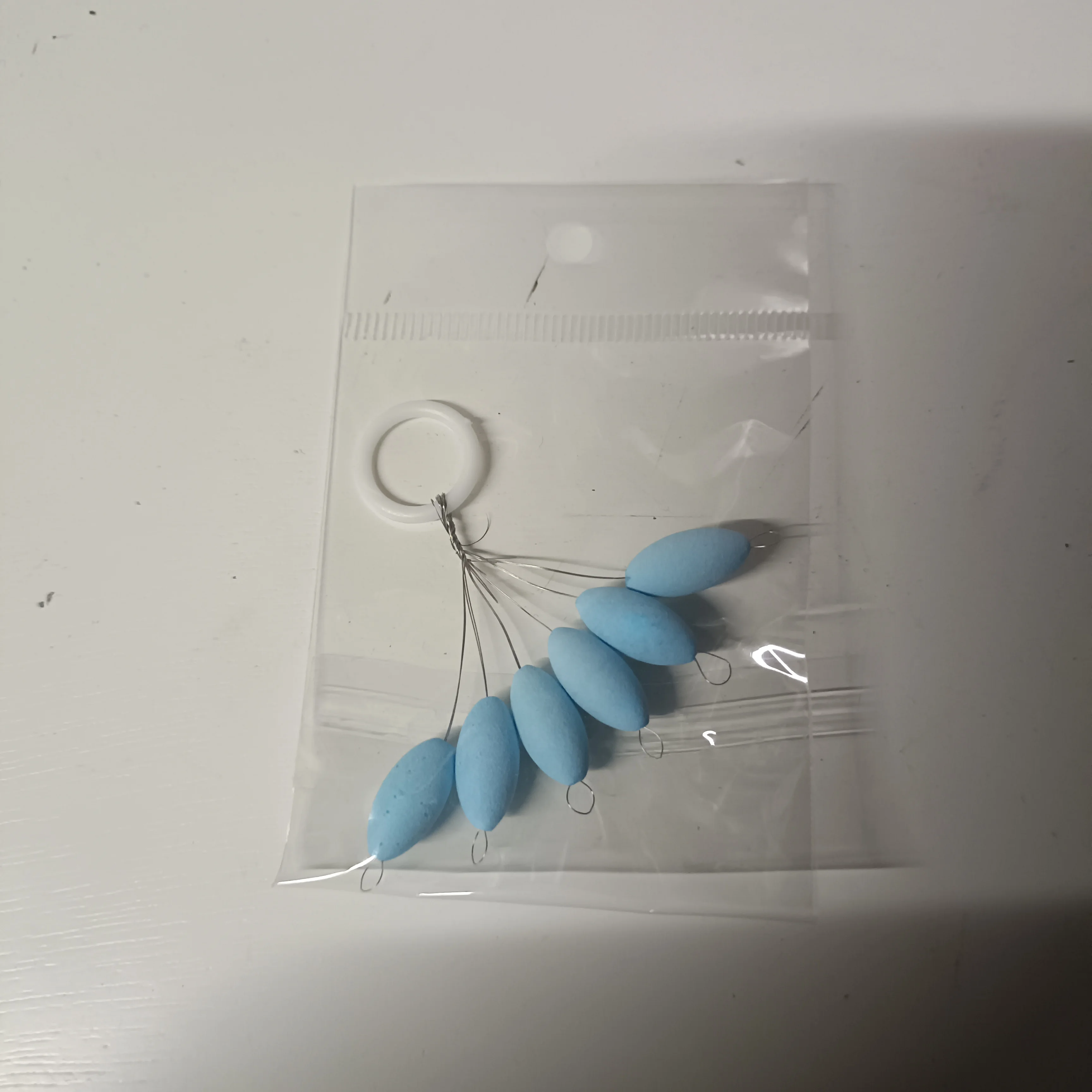 6 Flotantes Cebo del Oriente Azul luminiscente 15mm tope de goma surfcasting competicion