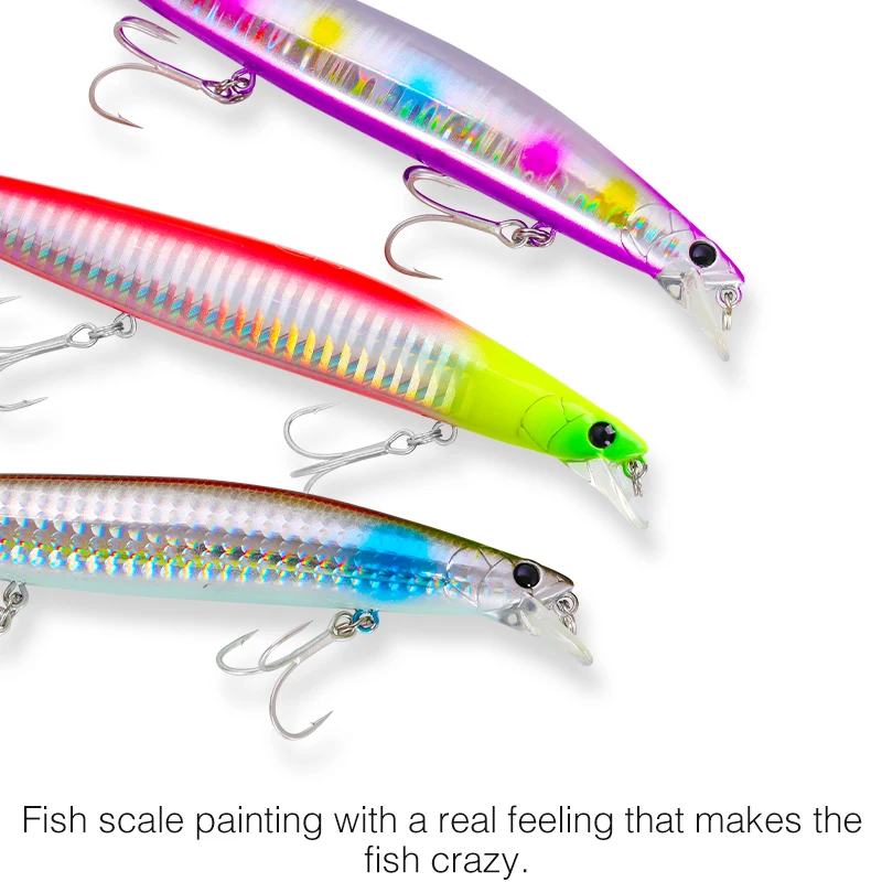 TSURINOYA 140mm 26g STINGER 140S sistema de peso hundimiento Señuelos de pesca Minnow fundición larga Jerkbait cebos duros lubina - imagen 5