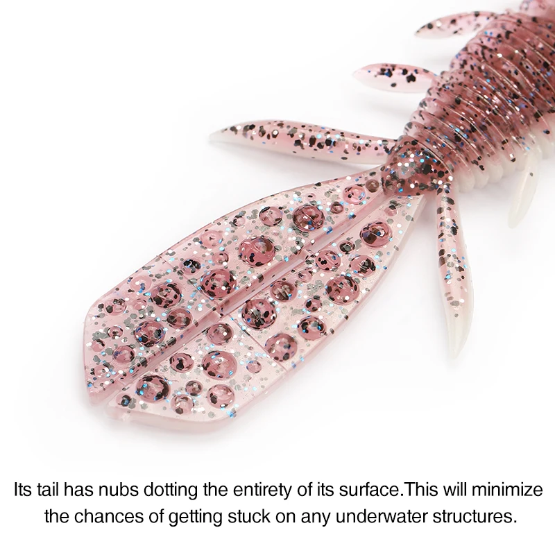 TSURINOYA cebos de criatura camarones gusano suave NEBULA 9,8 cm 8,5g 6 uds lubina plástico blando cebo de pesca agregar aroma cebo de gusano - imagen 5