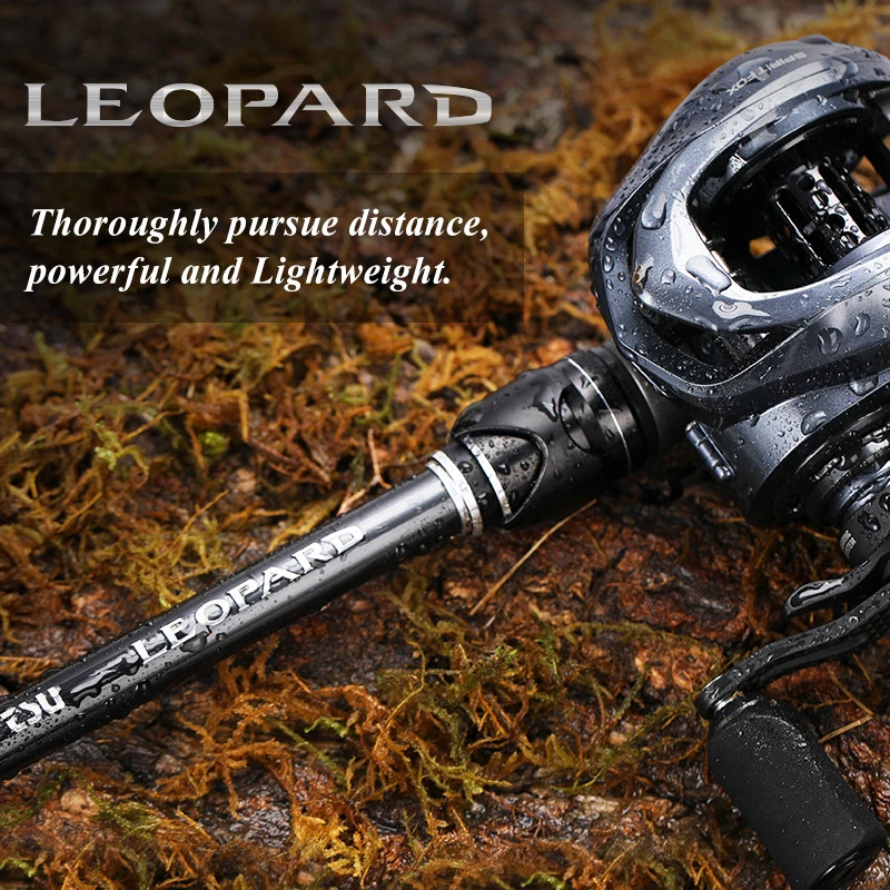TSURINOYA-caña de pescar con cabeza de serpiente, accesorios de leopardo FUJI, de carbono de acción rápida, carpa, Lucio, bagre, 2,28 m, 2,43 m - imagen 4