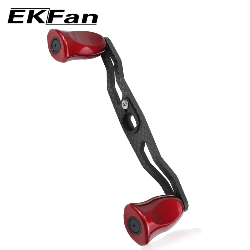 EKfan-mango de carrete de pesca de fibra de carbono, perilla de Gel de sílice, traje para DAI & SHI, carrete de Baitcasting, accesorio de pesca, 120MM - imagen 5