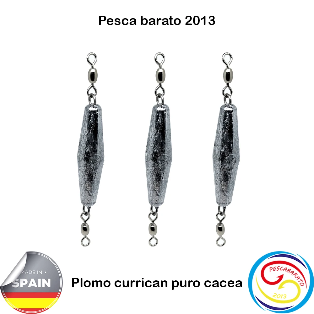 Plomo de pesca curricán o fondo - PURO DE CACEA. Medidas: 280g, 500g, 800g. Plomo en venta por lotes.