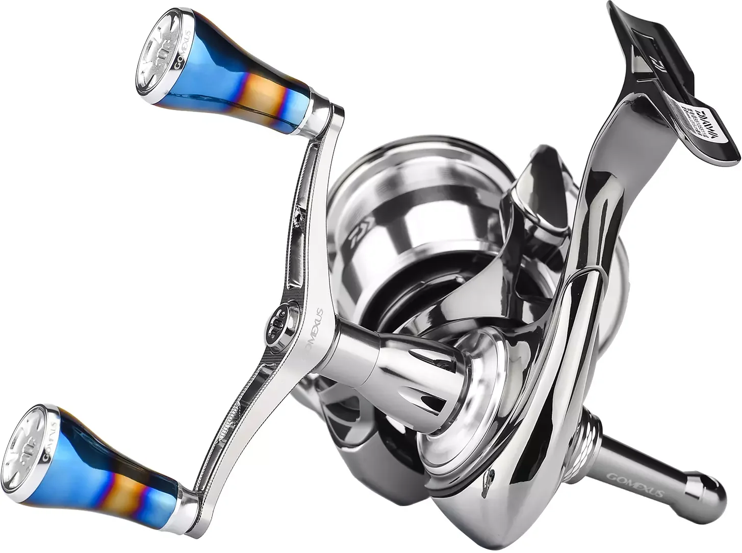 Gomexus doble mango Eging para Daiwa Exist Certate Morethan Luvias carrete giratorio balístico mango de sintonización de 98mm y soporte de carrete - imagen 4