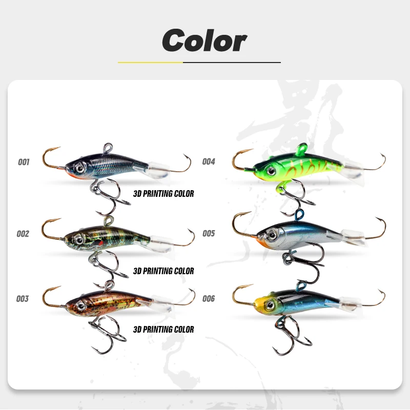 Señuelo de pesca en hielo D1, 43mm/10,5g, cebo duro que se hunde para invierno, equilibrador de Jigging Artificial Vib para aparejos de pesca de Lucio - imagen 5