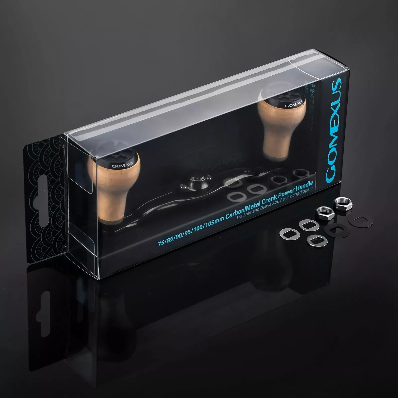 Mango de titanio Gomexus con perilla de corcho de 27 mm para Shimano Antares Bantam MGL Calcutta B Tranx 100 200 Curado DC MetaniumSLX 120 mm - imagen 4