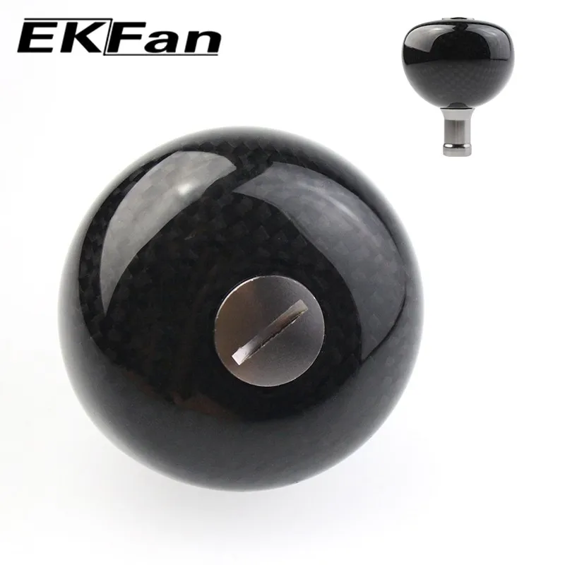 EKFan, alta calidad, 38MM/45MM/48MM, mango de carrete de pesca de fibra de carbono, perillas para SHI Bait Casting, carretes giratorios, aparejos de pesca - imagen 3