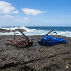 Señuelos de pesca de 7cm y 13g, cebo con cabeza de anzuelo con falda de goma, Wobbler Artificial, Buzzbait, señuelo de Jigging, cuchara giratoria para Lucio, 1 ud.