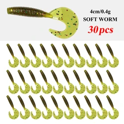 ILure Señuelos Blandos Silicona 4cm – Swimbait Shad con Cola Espiral
