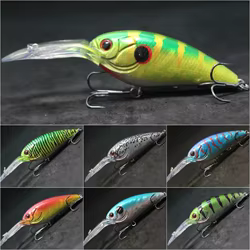 WLure Señuelo de pesca Crankbait 11 cm 24 g con Wobbler Deep Diver 3-4 metros oscilante apretado C914