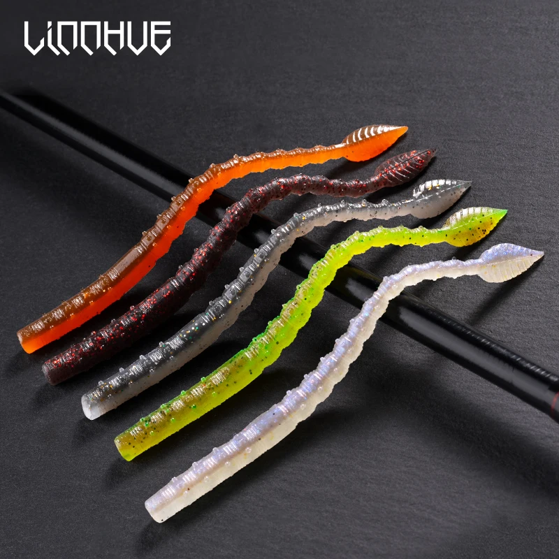 LINNHUE Swimbaits cebo blando con lentejuelas para lubina eficaz - imagen 3
