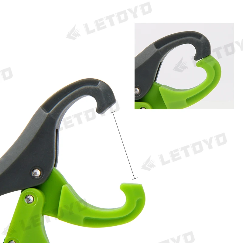 LETOYO 160mm 125mm pinza de pesca de lubina y trucha 2 colores soporte de labio de pescado para peces pequeños alicates de plástico accesorios de pesca - imagen 4