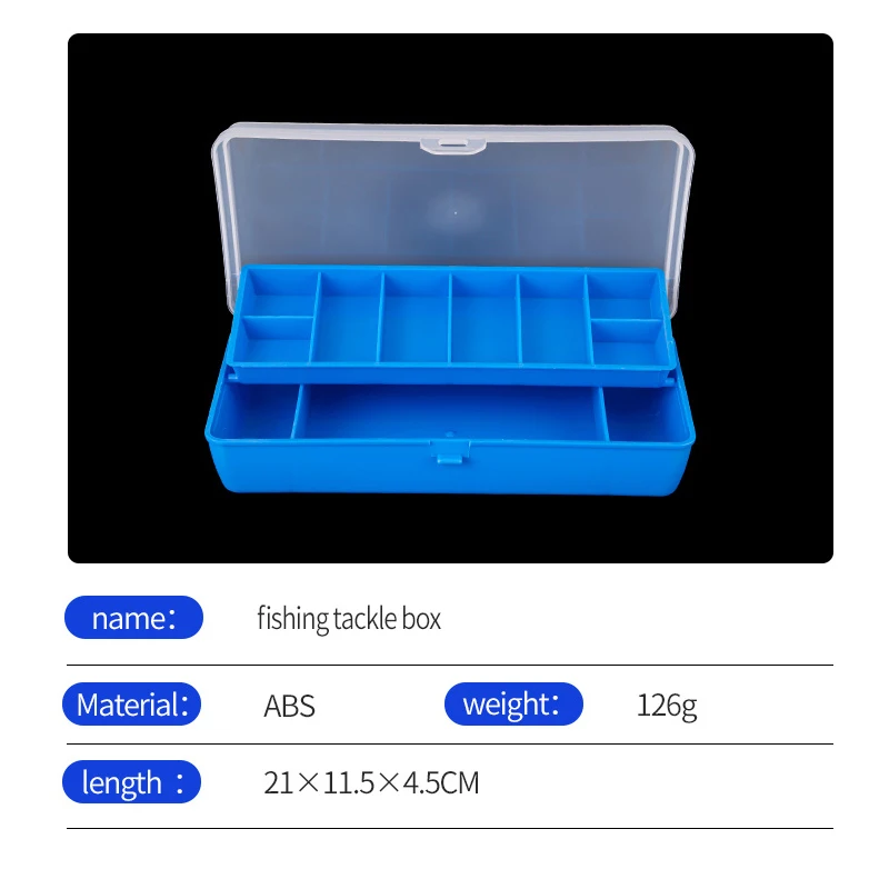 Caja de aparejos de pesca portátil TAIYU, 11 compartimentos, estuche de almacenamiento de dos pisos, accesorios de pesca de carpa, anzuelo de señuelo, caja de herramientas de cebo suave - imagen 2