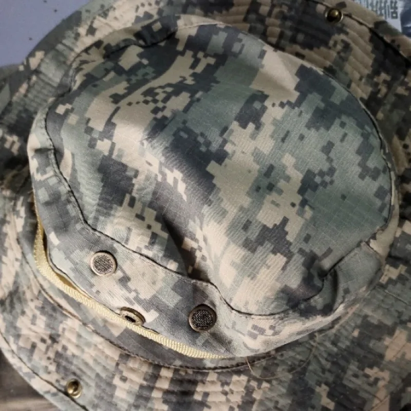 Boonie de camuflaje para hombre, sombrero táctico del ejército de EE. UU., sombreros de cubo, Multicam militar, Panamá, caza, senderismo, camuflaje al aire libre, gorras para el sol, gorra de verano - imagen 4