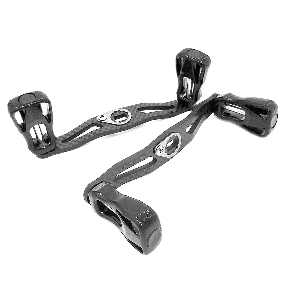 Mango de carrete de pesca de fundición de fibra de carbono ligero, perilla hueca, mango de doble agarre para pesca - imagen 4