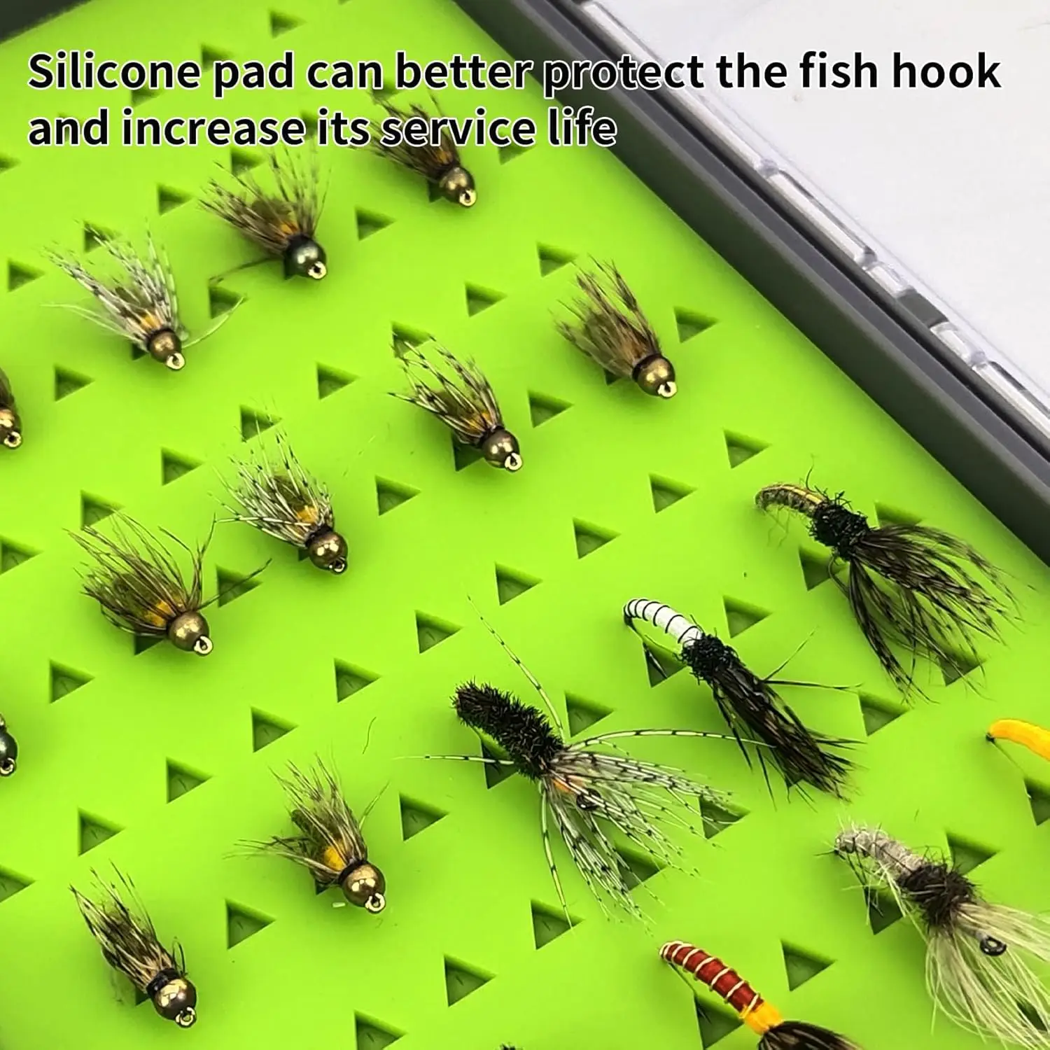 Caja Portabale impermeable para cebo de pesca con mosca, caja de almacenamiento para trucha, Nymph, contenedor de aparejos - imagen 4