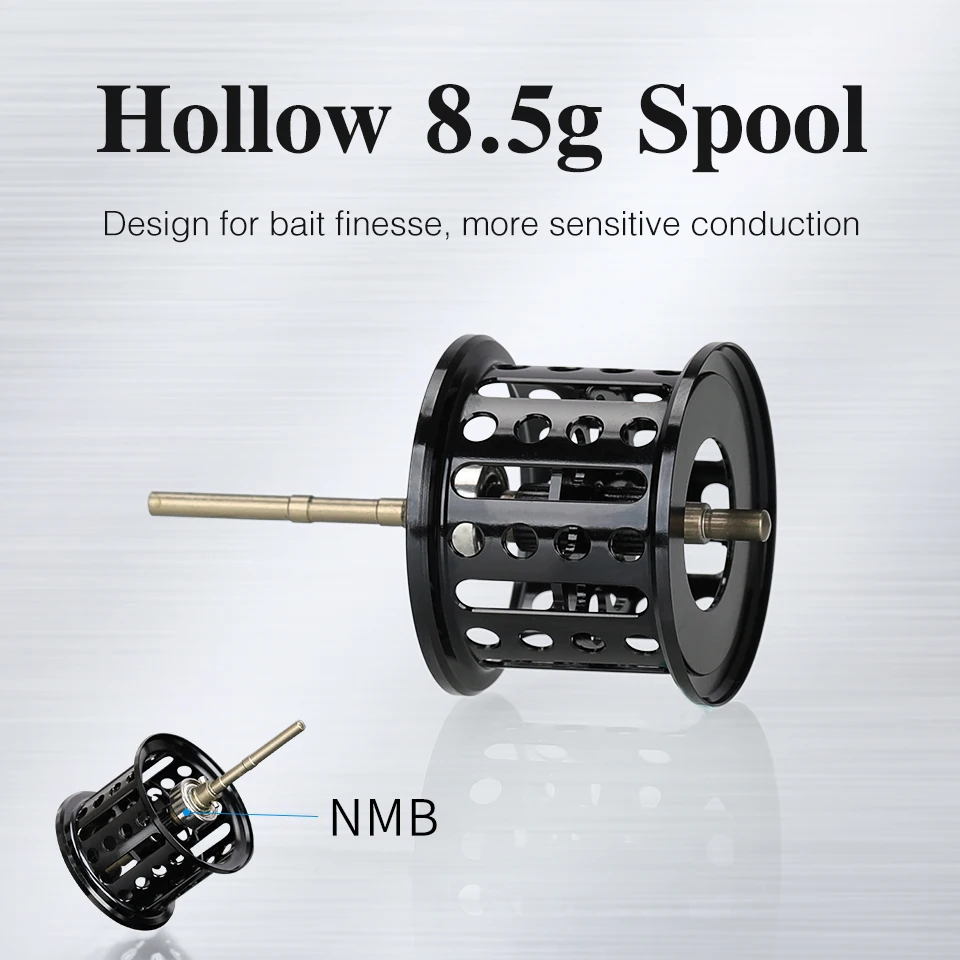 TSURINOYA Spirit Fox 50 Bait Finesse System Baitcasting Fishing Reel 7.3:1 Gear Ratio Carbon Fishing Coil For Light Game Trout - imagen 4