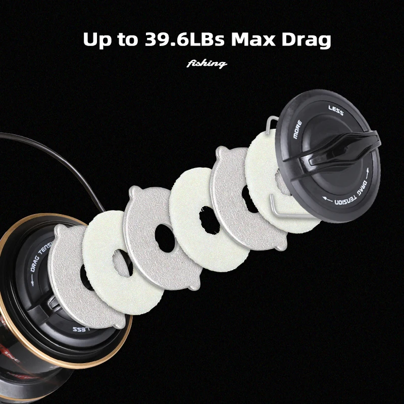 Carrete de pesca giratoria MIFINE ZORRO para carpa, carrete serie 8000-10000, carrete de agua salada, arrastre máximo de 18KG, rueda profesional de Metal 6 + 1BB - imagen 5