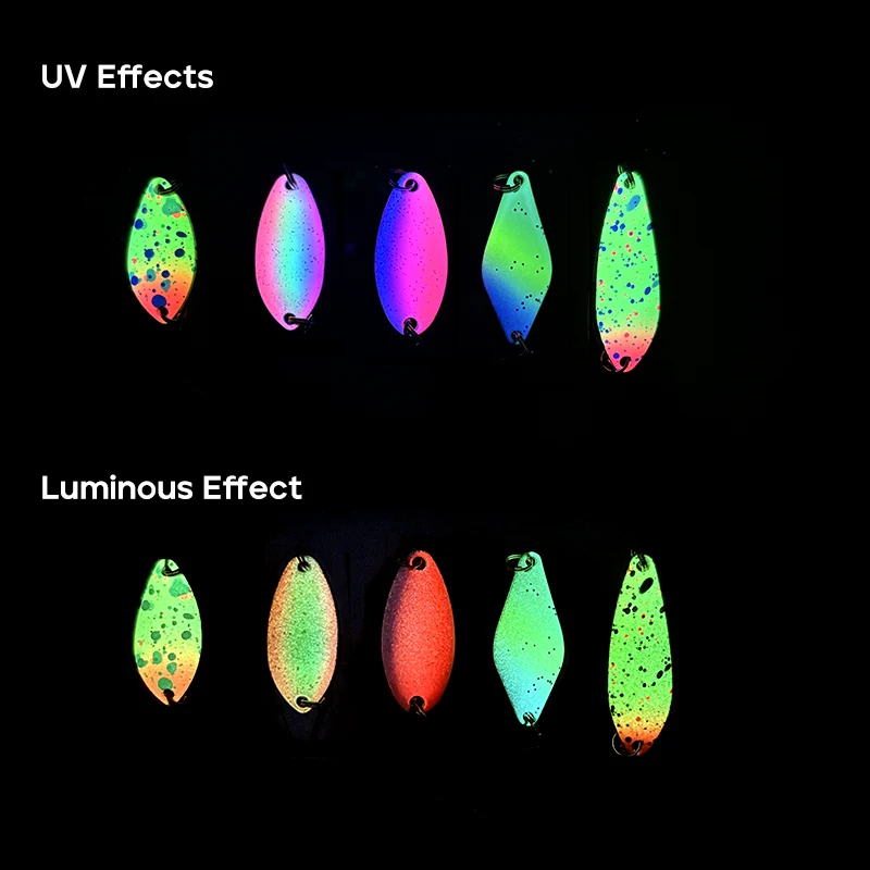 Cuchara Spinner UV Letoyo – Luminoso ideal para pesca de trucha - imagen 2