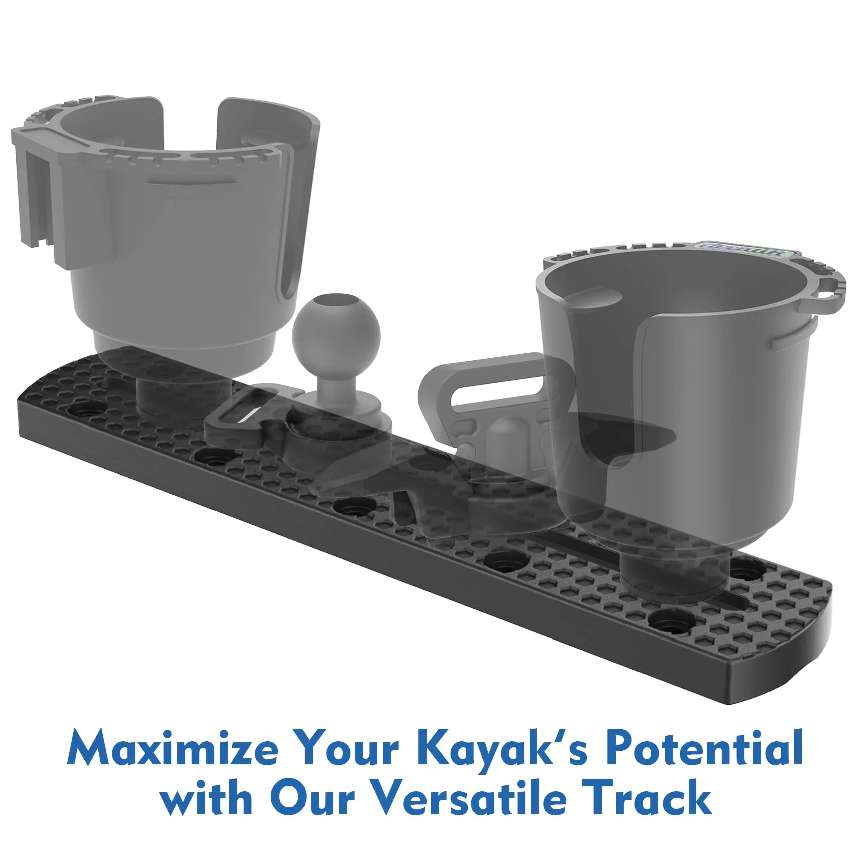 Agarre texturizado para pista de Kayak, accesorios de montaje de perfil bajo, fácil instalación para sujetar caña de pescar, portavasos, paleta, 2 paquetes - imagen 5