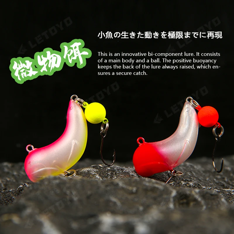 LETOYO Mini Señuelo VIB Hundido Crankbait para Perca y Trucha - imagen 5