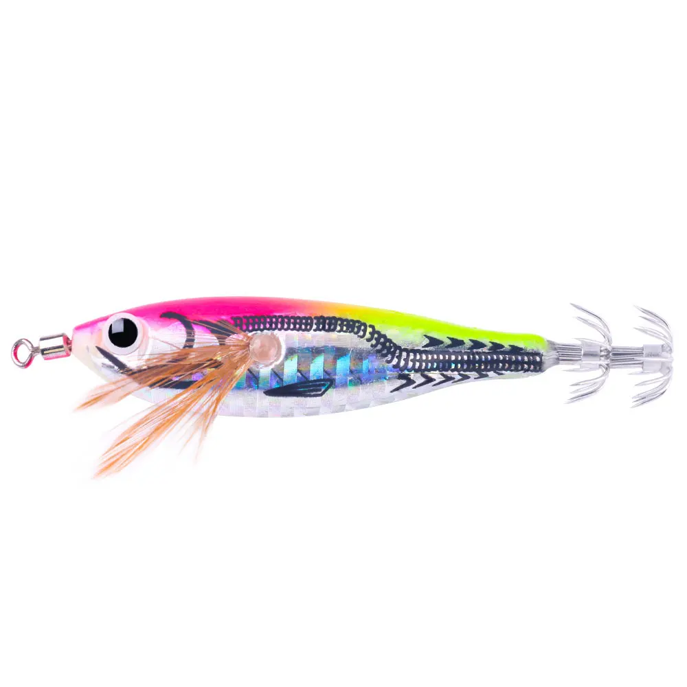 Plantilla de calamar luminosa de 10,2 cm y 9,5g, señuelo duro para camarones, Calamari, sepia, pulpo, anzuelo de pesca, aparejos de pesca de mar, 1 ud. - imagen 5