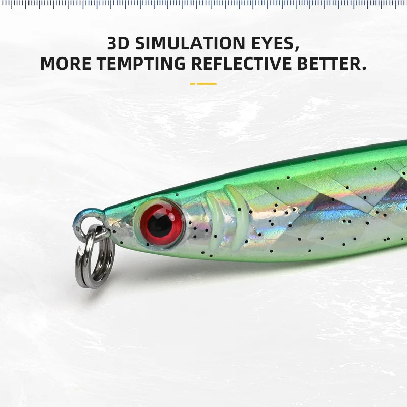 BLUX-señuelo de pesca de agua salada, Mini SAURY, cuchara de Jigging, plantilla de Metal fundido largo, Micro cebo de plomo, aparejos artificiales de lubina de caballa, 5g, 10g - imagen 3