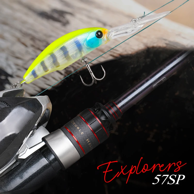 TSURINOYA pececillo suspendido 57SP SHAD señuelo de pesca EXPLORERS 57mm 8,3g Buceo profundo 2-4m fundición larga Pike Bass cebos duros Wobblers - imagen 4
