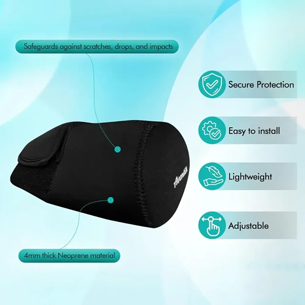 Aventik-Bolsa de cubierta de transductor de neopreno grueso Humminbird MEGA 360, compatible con todas las marcas de buscador de peces, ofrece protección integral