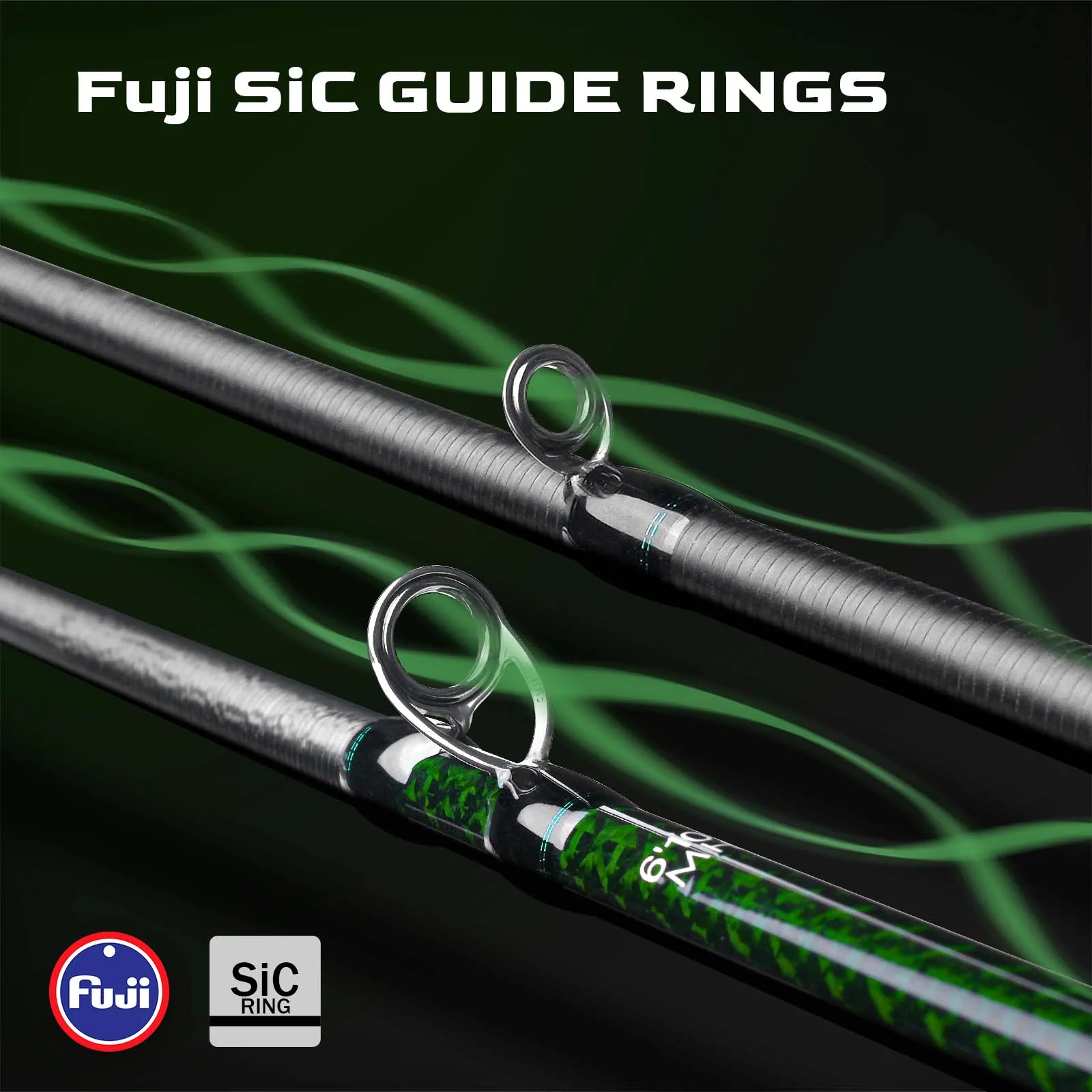 HANDING Poison FUJI®SIC-Guías de anillo, caña de pescar giratoria, H/XH, Toray giratorio®Espacios en blanco de carbono de 40 toneladas, XF Action, pesca de carbono - imagen 3