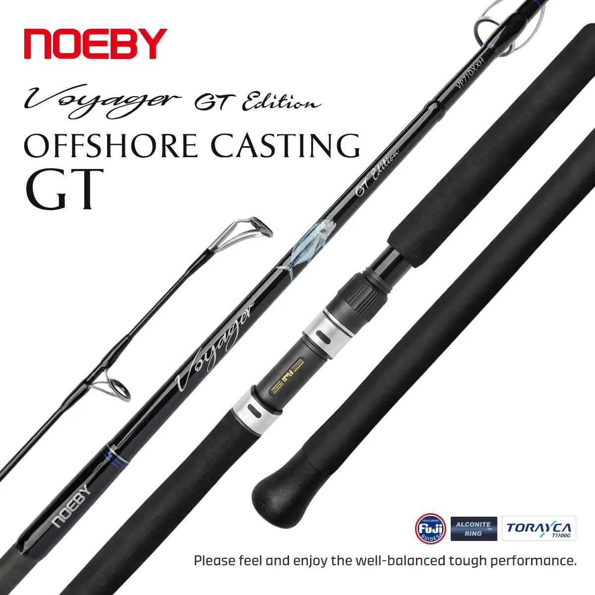 Caña de pescar NOEBY VOYAGER GT Edition 2,39 m Fuji Torayca gran juego resistente arrastre máximo 30kg cañas GT de fundición en alta mar