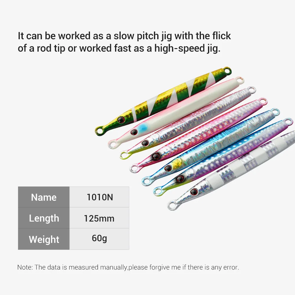 Noeby-señuelo de pesca con plantilla de Metal, 60g, botella de Jigging lento, plantillas de fundición a tierra, cebo duro Artificial, Señuelos de pesca para barcos de agua salada - imagen 2