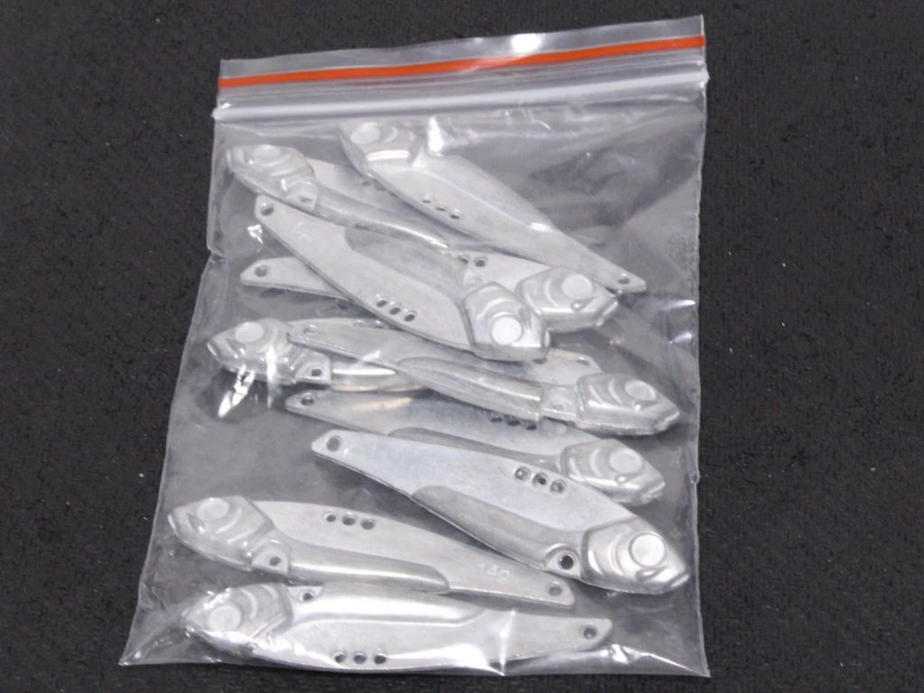 WLure-señuelo de pesca de hoja de Metal VIB, 7g, 10g, 14g, sin pintar, BL6P10 - imagen 3