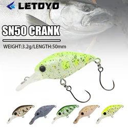 LETOYO 3,2g 50mm SN50 manivela hundimiento señuelo de manivela cebos duros cebo Artificial Crankbait señuelo Wobblers lubina perca trucha señuelo de pesca