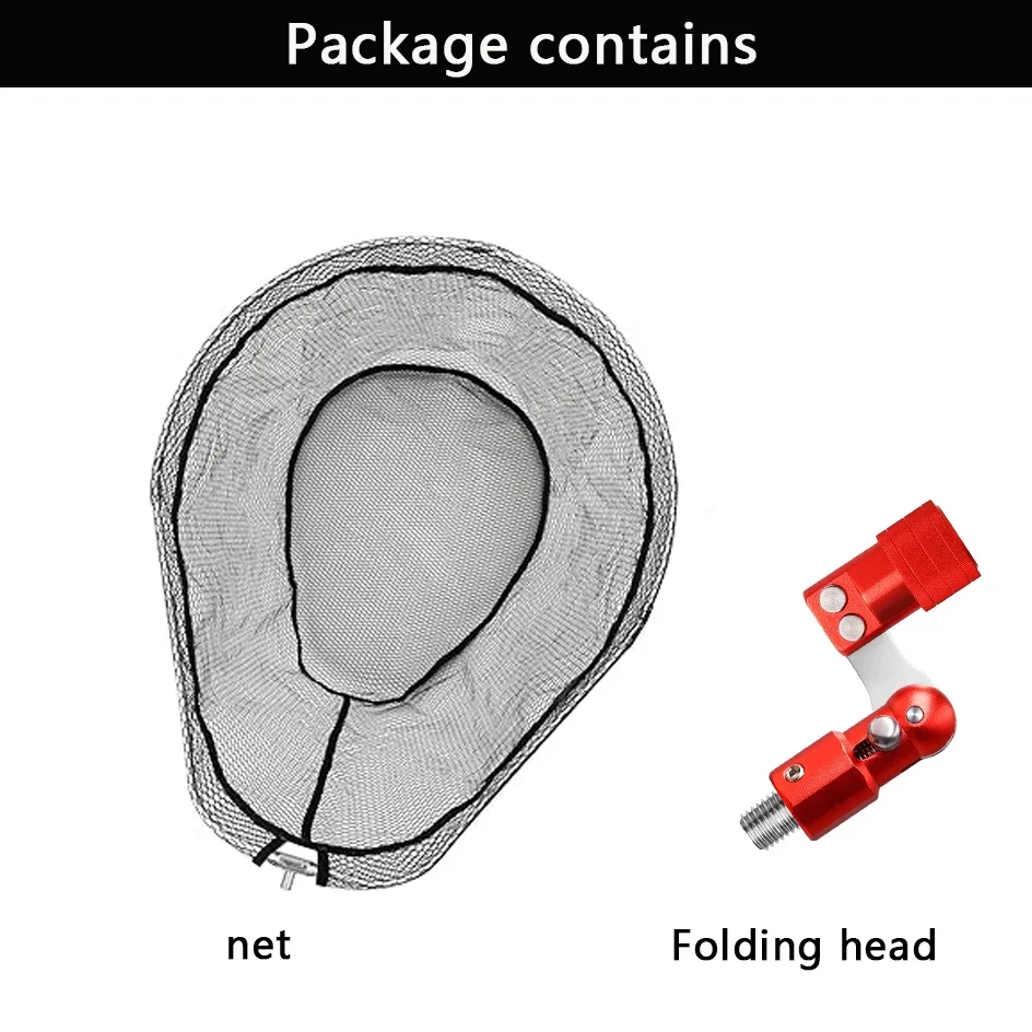 Red de pesca plegable SANLIKE con marco de aluminio, red de PE recubierta de goma, 52x65cm, ovalada, 45cm de profundidad, herramientas de pesca duraderas y ligeras - imagen 3