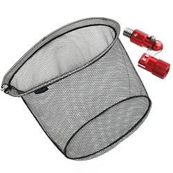 Red de pesca plegable SANLIKE con marco de aluminio, red de PE recubierta de goma, 52x65cm, ovalada, 45cm de profundidad, herramientas de pesca duraderas y ligeras