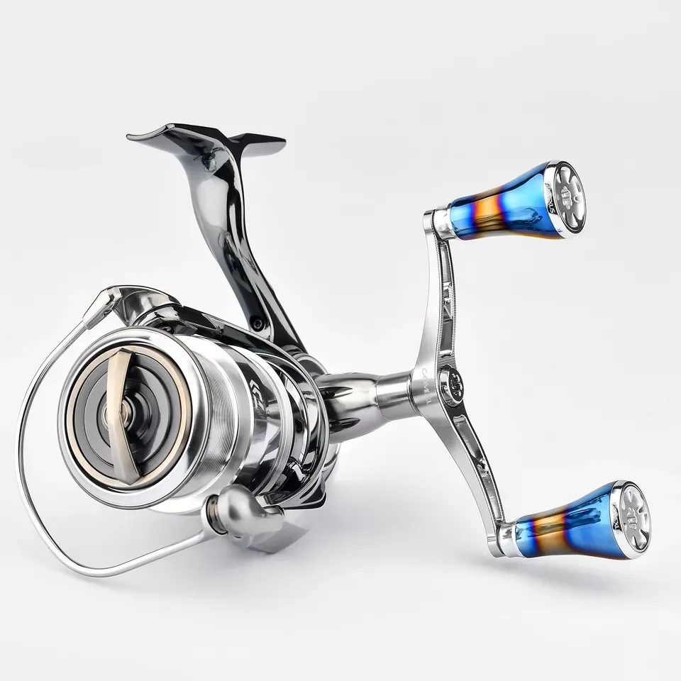 Gomexus doble mango Eging para Daiwa Exist Certate Morethan Luvias carrete giratorio balístico mango de sintonización de 98mm y soporte de carrete - imagen 5