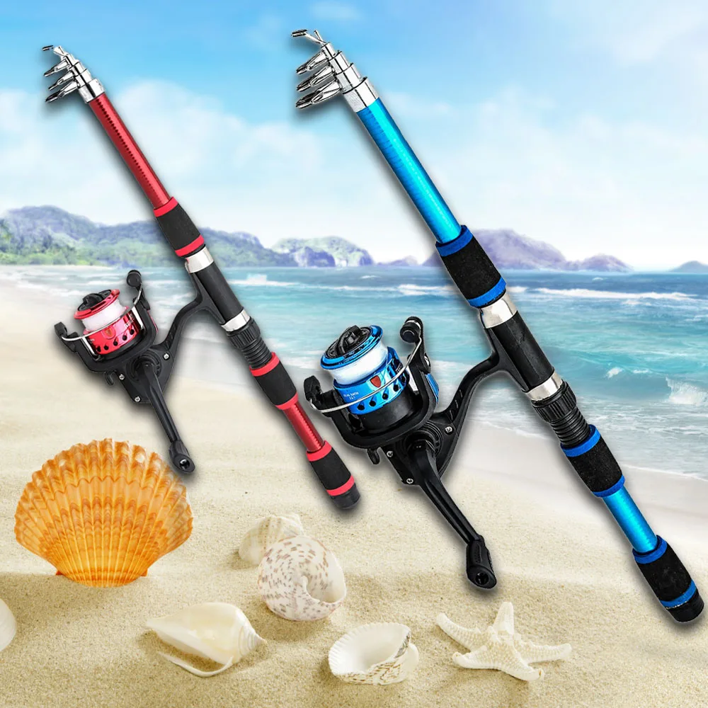 Caña de pescar giratoria, cañas de pescar telescópicas, juego completo de carrete, accesorios de pesca, señuelo de fibra de carbono, carpa profesional