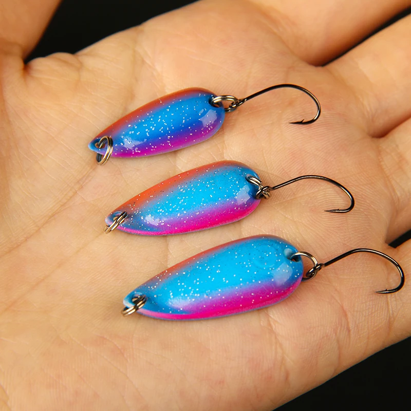 LETOYO cigarra cuchara señuelo 2,5g-5g corriente de agua dulce Spinner cebos Wobblers lentejuelas cebos duros Artificial trucha Pesca señuelo de Pesca - imagen 4