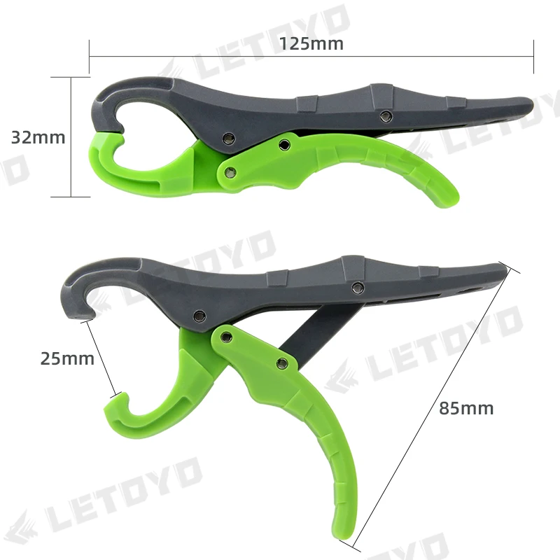 LETOYO 160mm 125mm pinza de pesca de lubina y trucha 2 colores soporte de labio de pescado para peces pequeños alicates de plástico accesorios de pesca - imagen 2