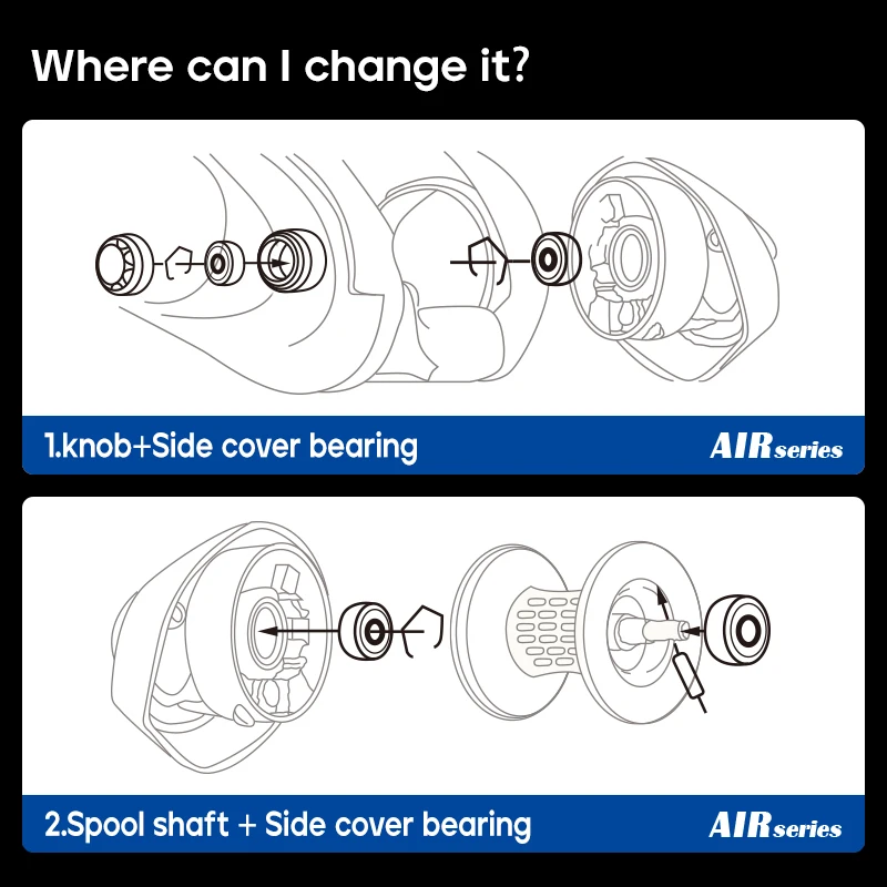 LETOYO carrete de rodamiento carretes de pesca AIR PRO accesorios de pesca rodamiento de cerámica para carrete de baitcasting shimano daiwa - imagen 5