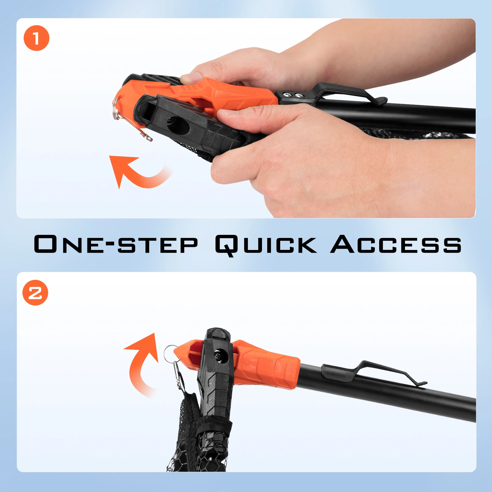 Red de pesca KastKing Pontus, red de aterrizaje plegable, ligera, de agua dulce, con escala de longitud integrada - imagen 5